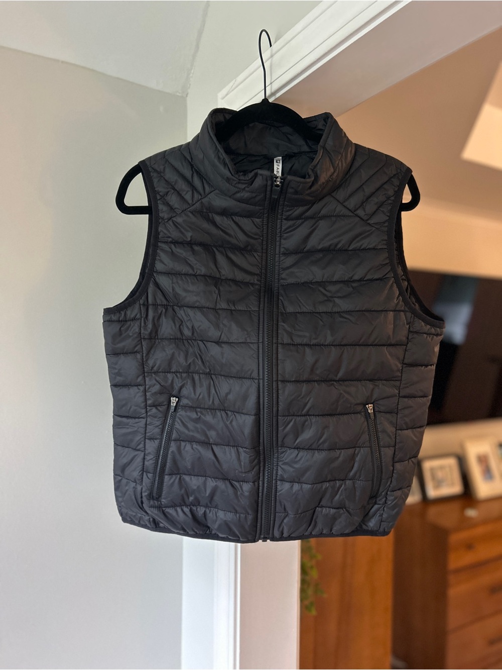 Fabletics Black Quilted Puffer Vest